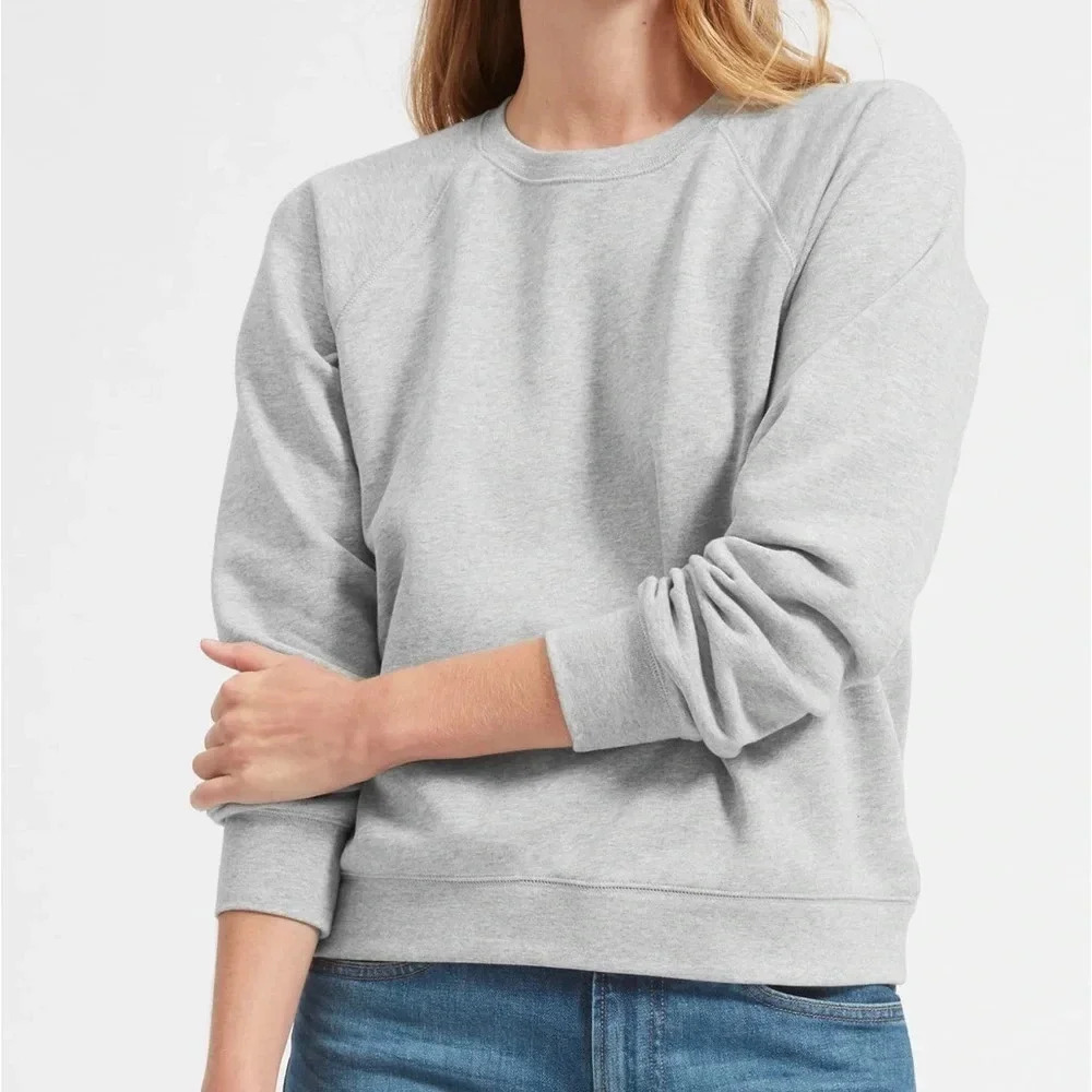 Everlane The Slim Classic French Terry Crewneck Grey XS